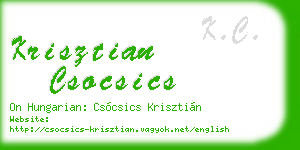 krisztian csocsics business card